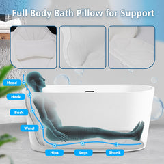 Poemland bath pillow 3D air mesh enhances drying and breathability.