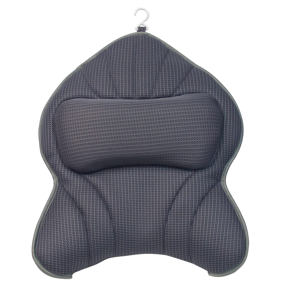 Poemland bath pillow gray care-cleaning friendly surface for quick maintenance.