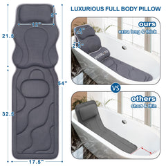 Poemland full body bath pillow with 168 suction cups for secure grip