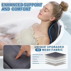 Poemland neck support section provides ergonomic comfort during soaking