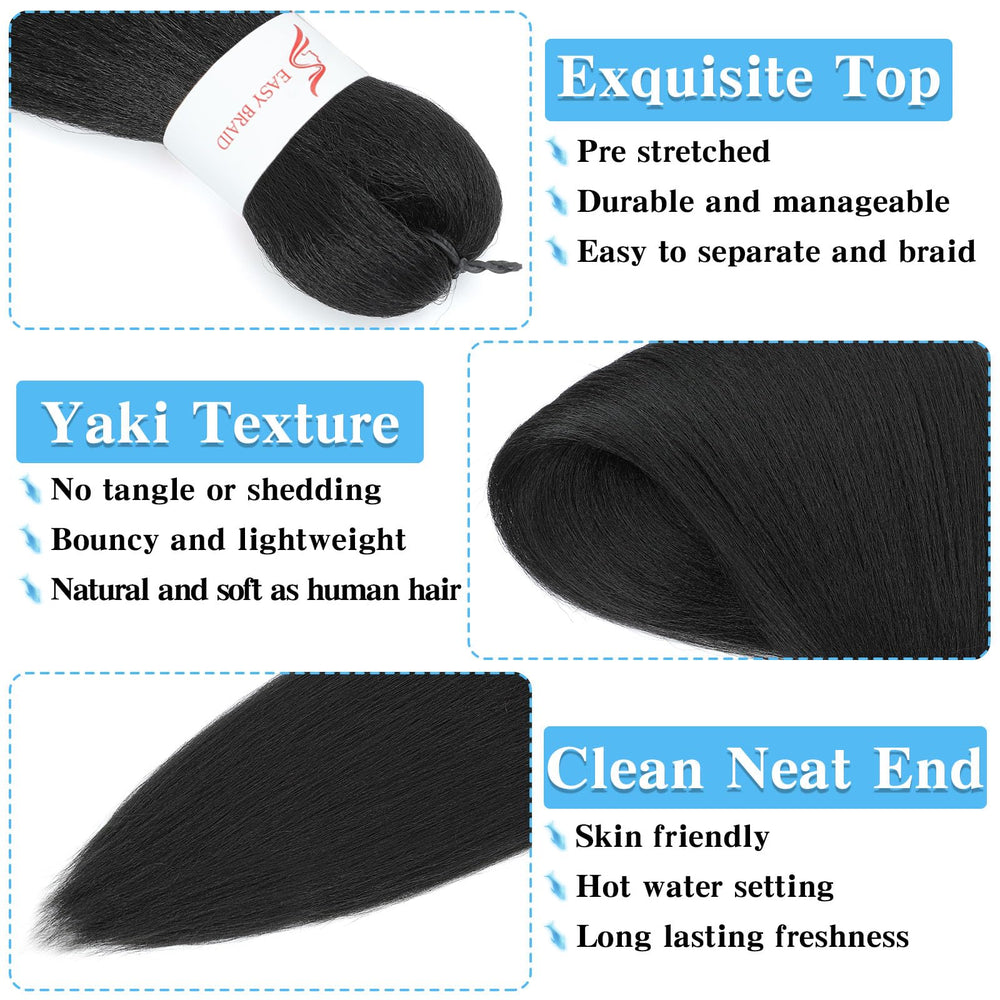 Pofworld hot water setting braiding hair 80C dip for easy style change.