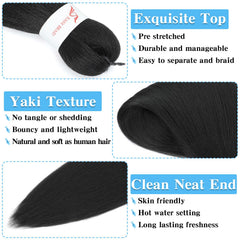 Pofworld hot water setting braiding hair 80C dip for easy style change.