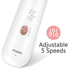 POLAMD five-speed nail file showing speed dial for customized shaping.
