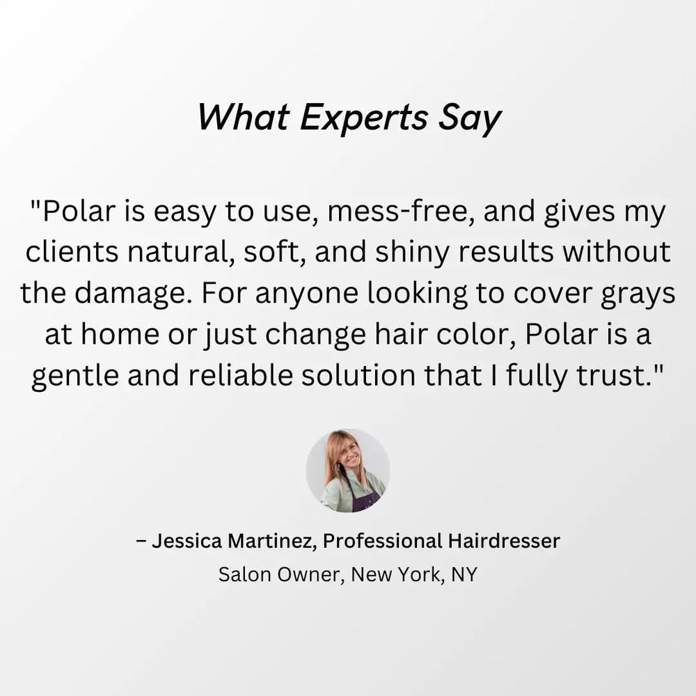 Polar Hair Care color lasts up to six weeks with typical washing.