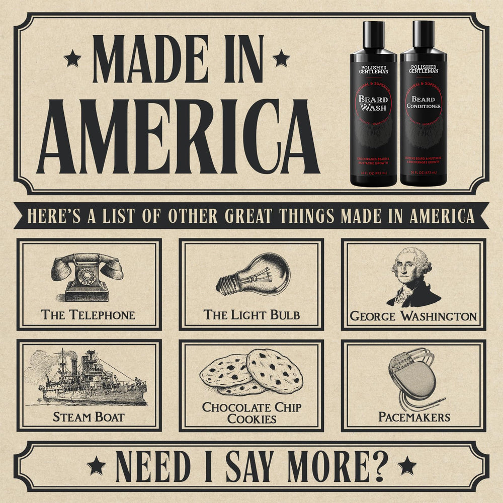 Polished Gentleman beard conditioner bottle dispense highlights detangling and smoothing for easier manageability.