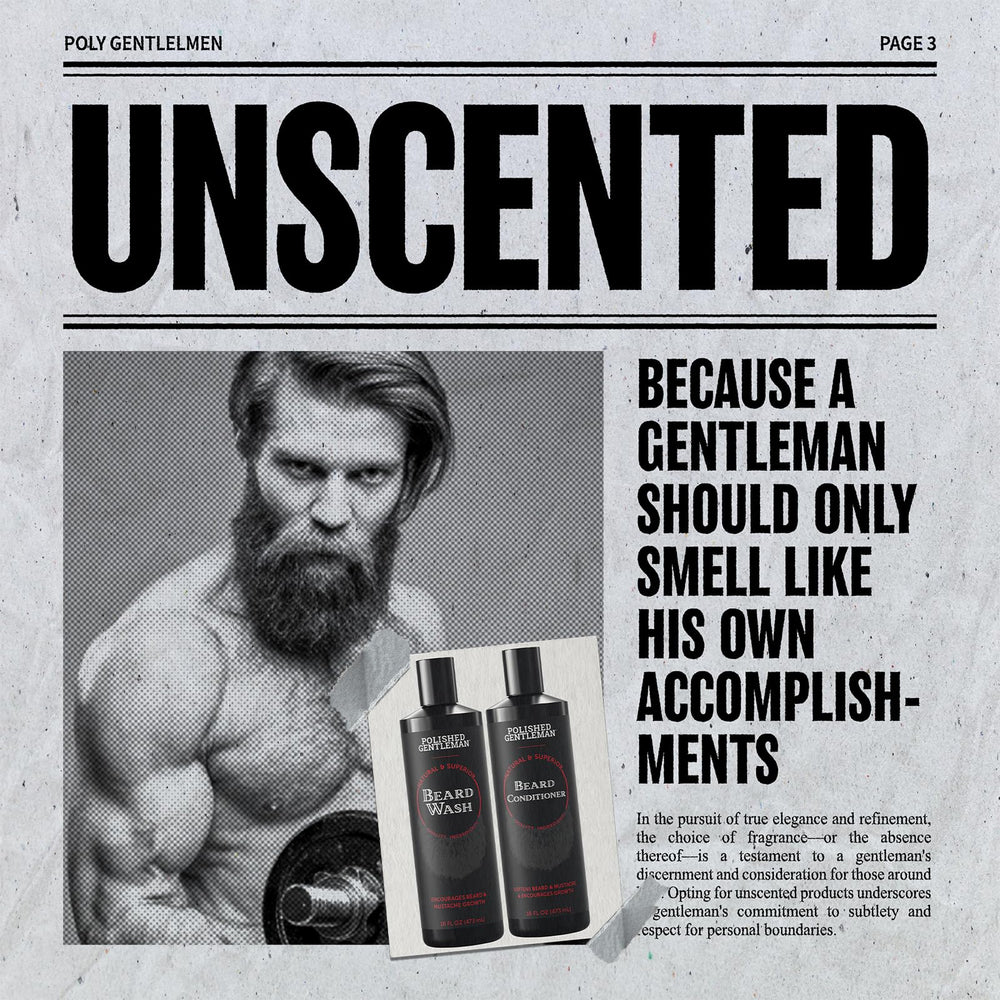 Polished Gentleman growth oil tea tree drops showcases nourishing ingredients that support healthy beard strength.