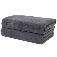 POLYTE professional quick dry microfiber towel in dark gray packaging highlights fast absorption