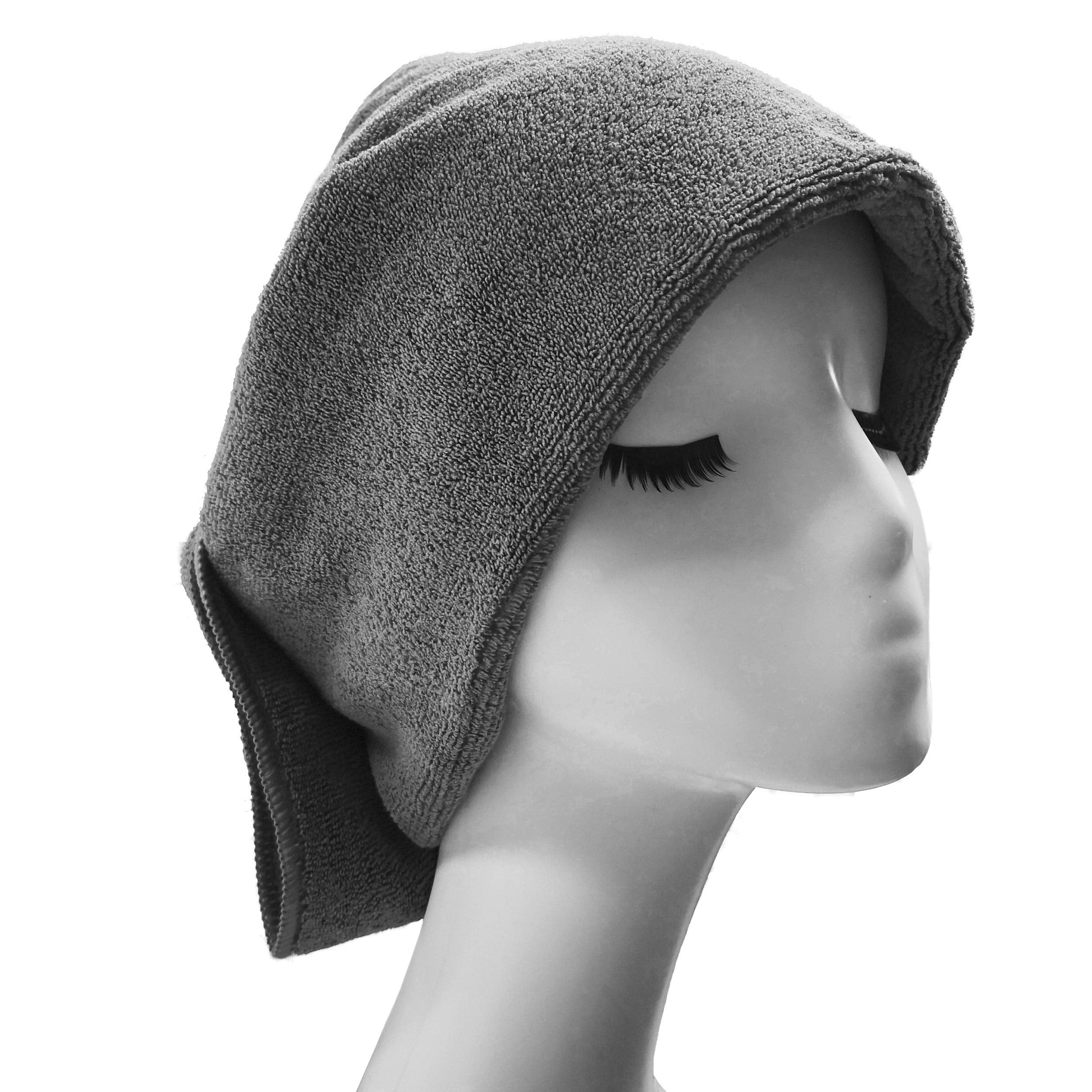 POLYTE towel pair in dark gray for efficient salon or home drying