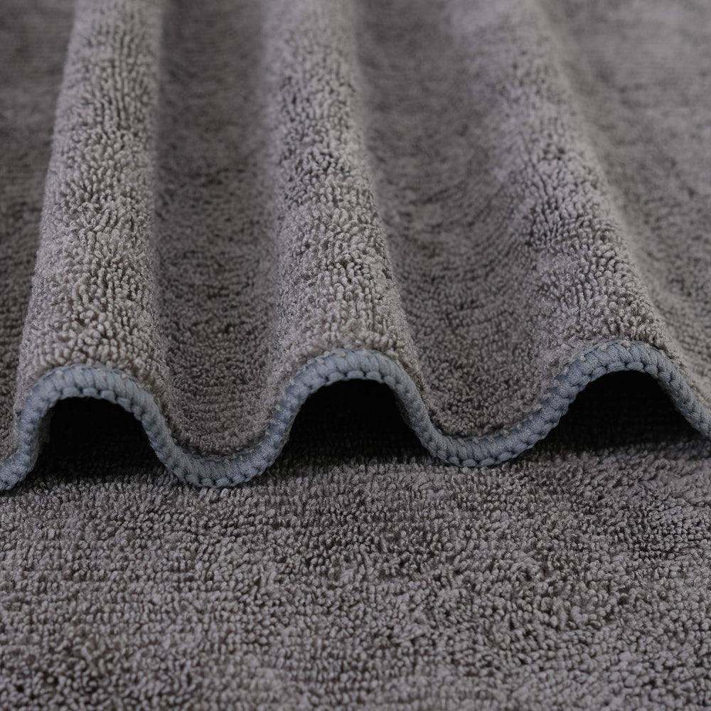 POLYTE quick-dry microfiber towel dries hair quickly with plush softness