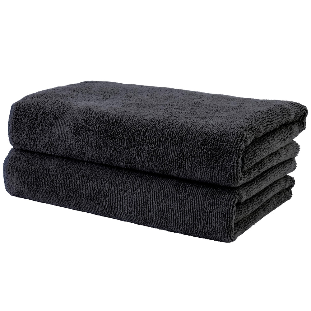 POLYTE professional quick dry towel folded on a salon table showing premium softness for fast hair drying