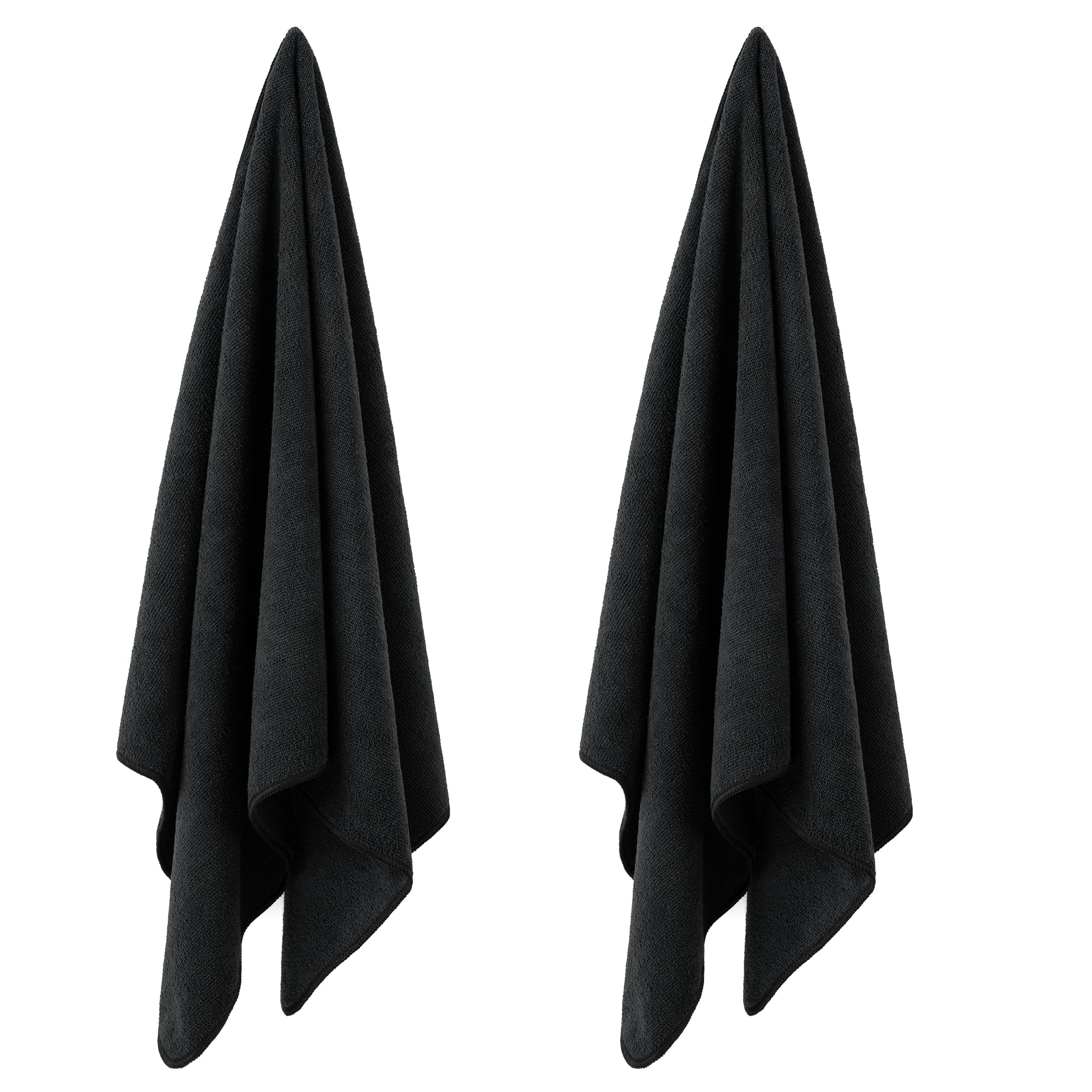 POLYTE towel in use for hair drying demonstrates gentle, lint-free performance