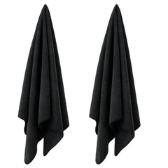 POLYTE towel in use for hair drying demonstrates gentle, lint-free performance