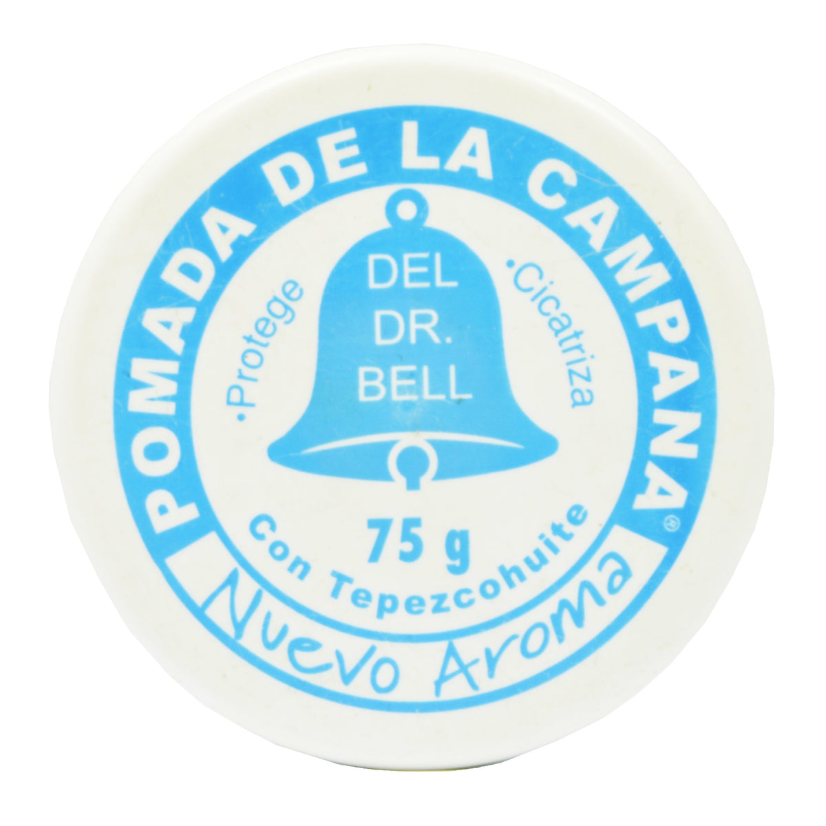 Pomada de la Campana multipurpose balm jar close-up for soothing dry skin.