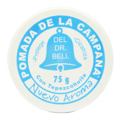 Pomada de la Campana multipurpose balm jar close-up for soothing dry skin.