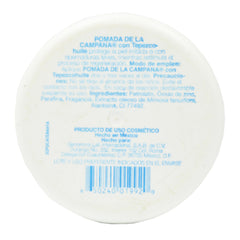 Pomada de la Campana multipurpose balm texture on skin, highlighting hydration and nourishment.