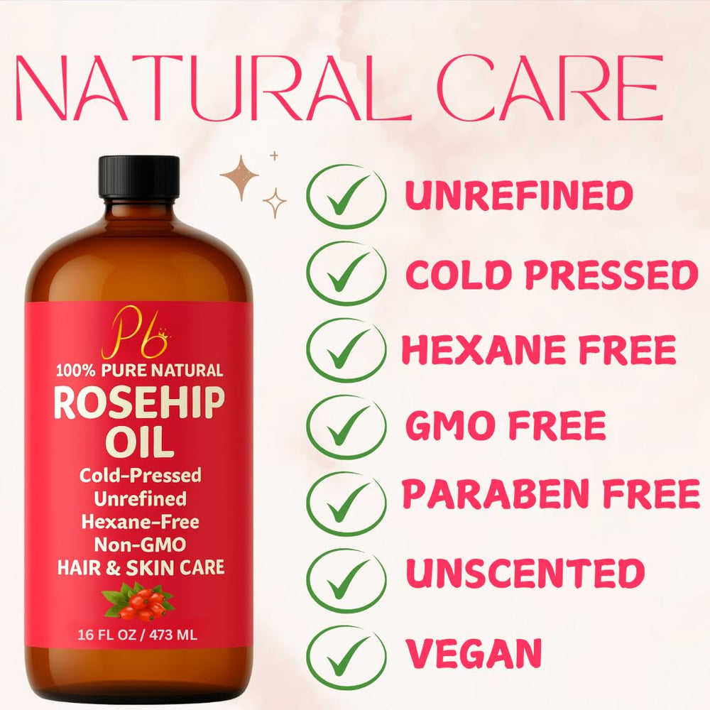 Pomberries Rosehip Seed Oil applied to the face for hydration and radiance