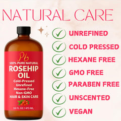 Pomberries Rosehip Seed Oil applied to the face for hydration and radiance