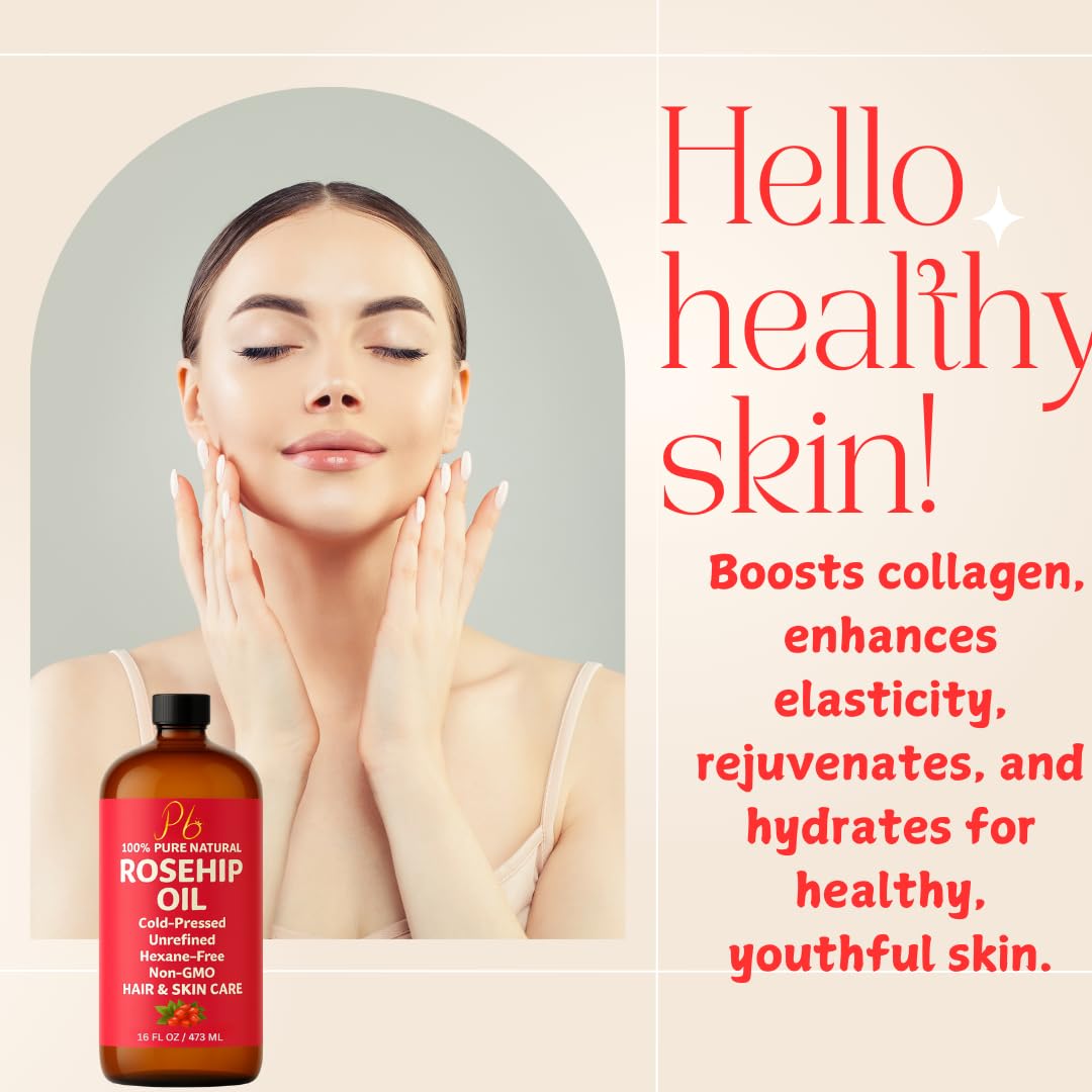 Pomberries Rosehip Seed Oil for hair care to boost shine and manageability