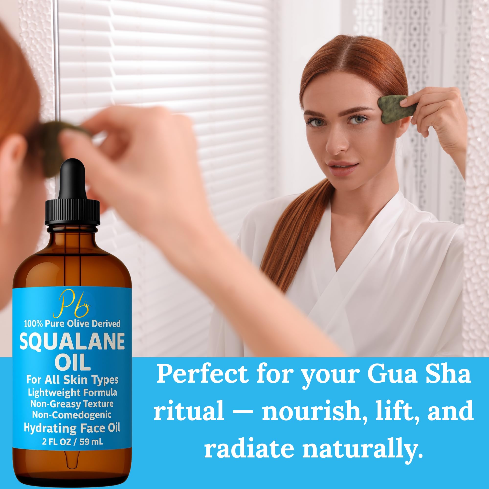 Pomberries Squalane Oil moisturizes dry patches on body