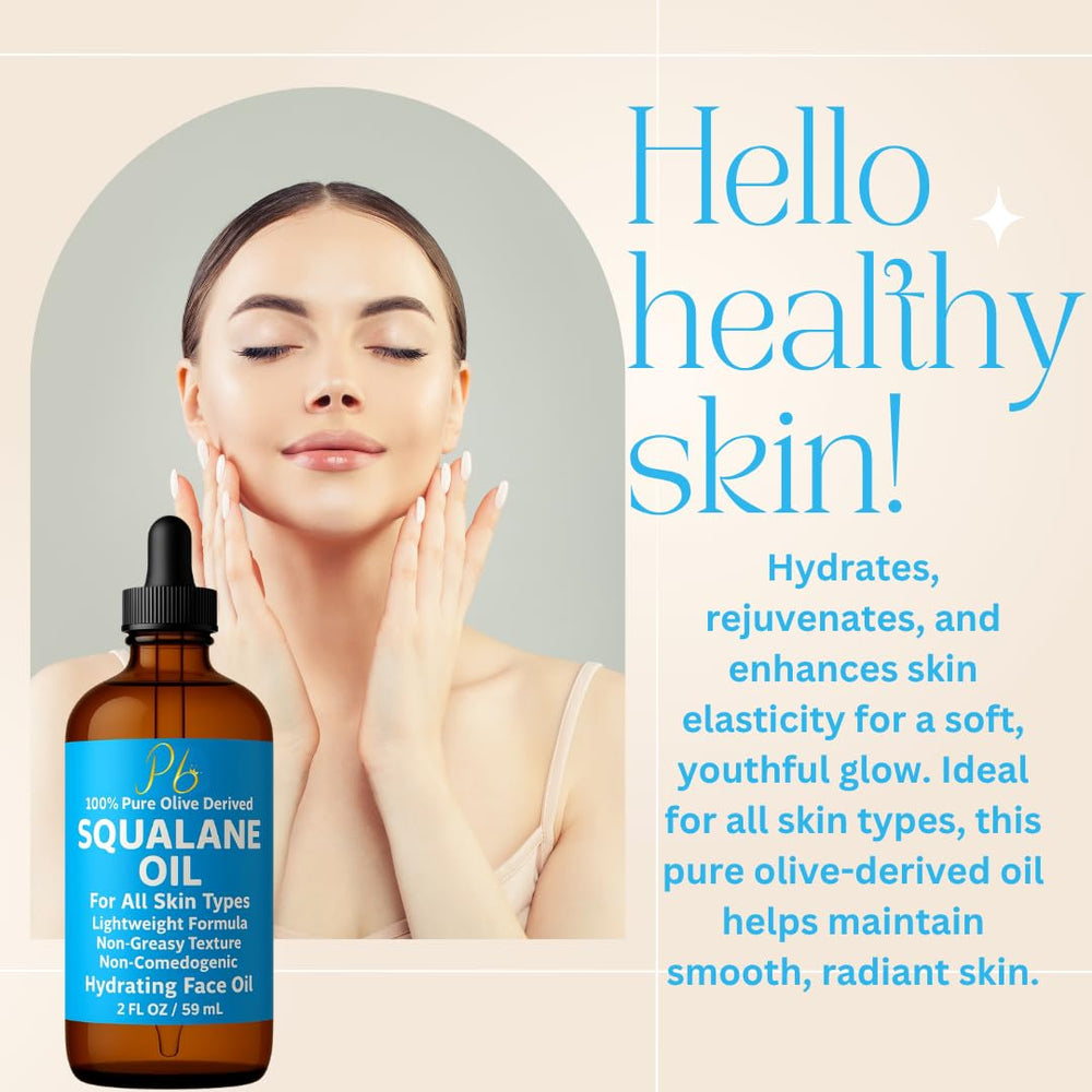 Pomberries Squalane Oil texture close-up shows silky, non-greasy glide