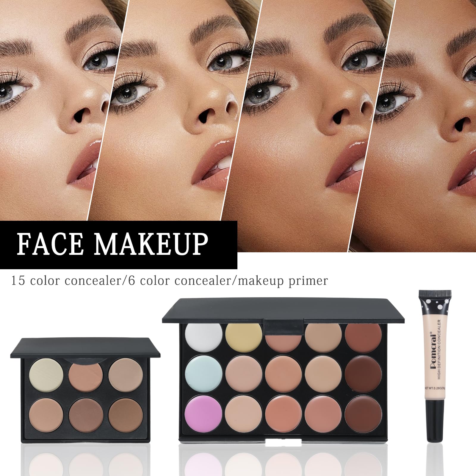 Pomcral makeup kit brush tools ensure precise application and blending