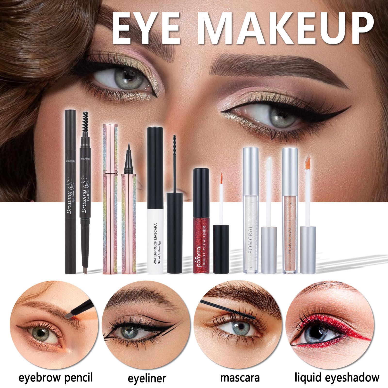 Pomcral makeup kit eyebrow concealer for defined brows and concealed imperfections