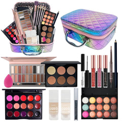 Pomcral Travel Makeup Kit compact case enables on-the-go touch-ups anywhere for busy mornings.