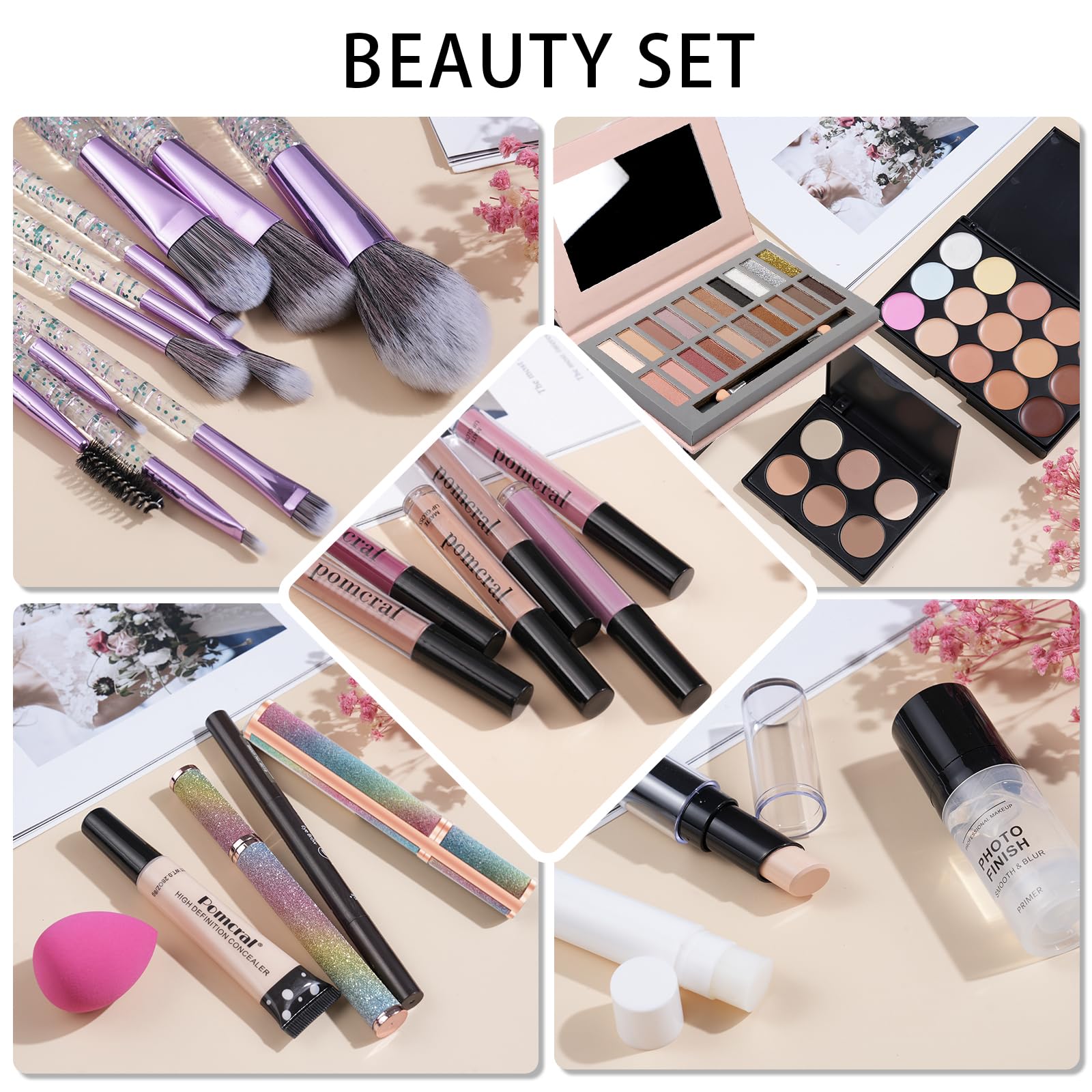 Pomcral travel makeup kit eyeshadow palette offers silky, blendable color for day-to-night looks