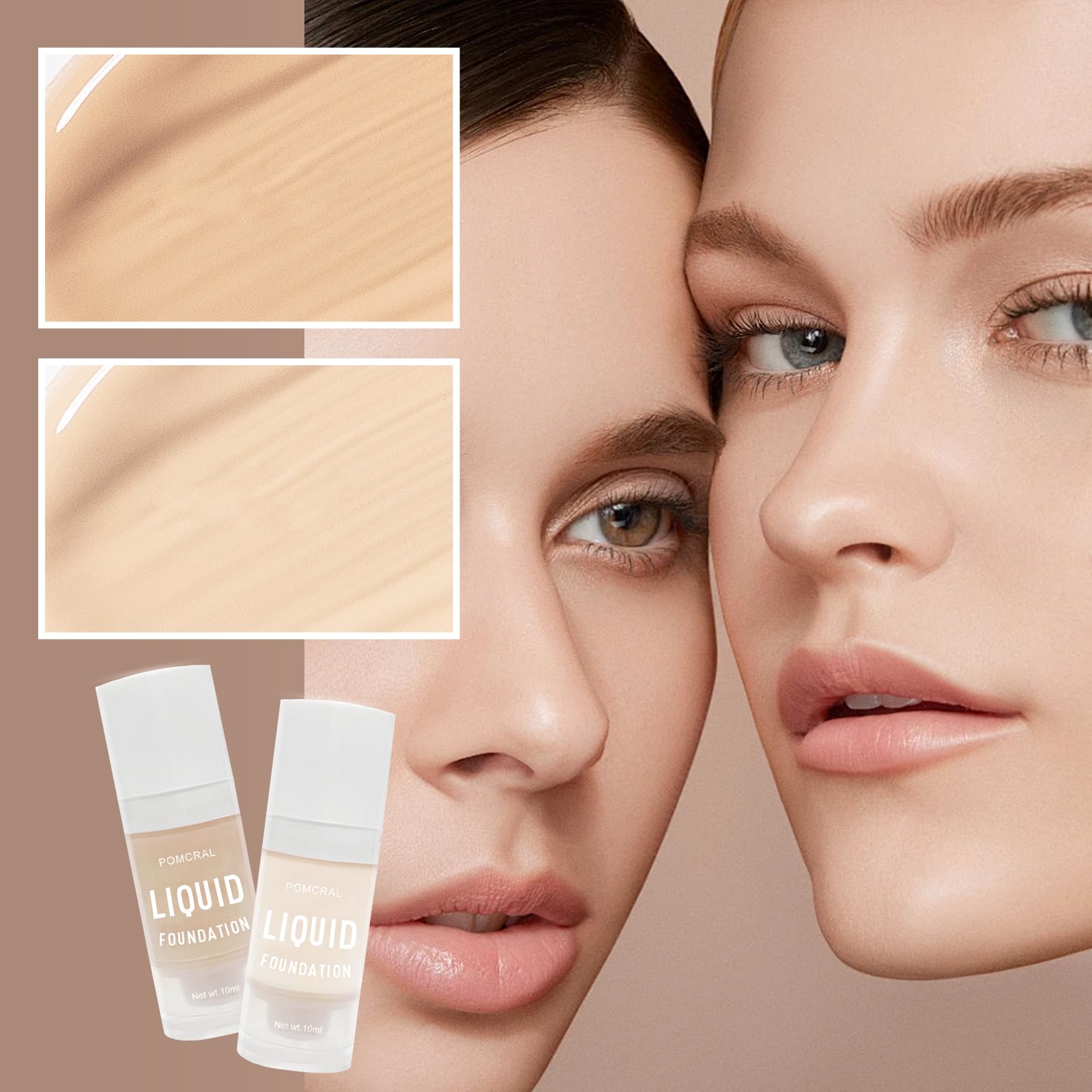 Pomcral Travel Makeup Kit packaging showcases a sleek, travel-friendly presentation.