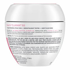 POND'S Clarant B3 cream jar closeup shows rich texture for nightly hydration.