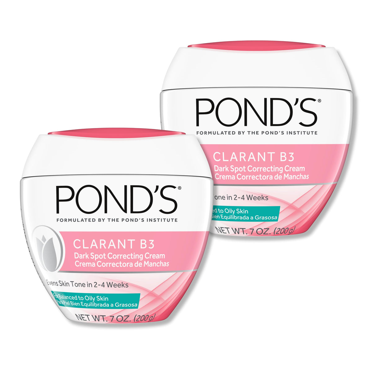 POND'S Clarant B3 dark spot cream 2-pack on shelf promotes even skin tone.