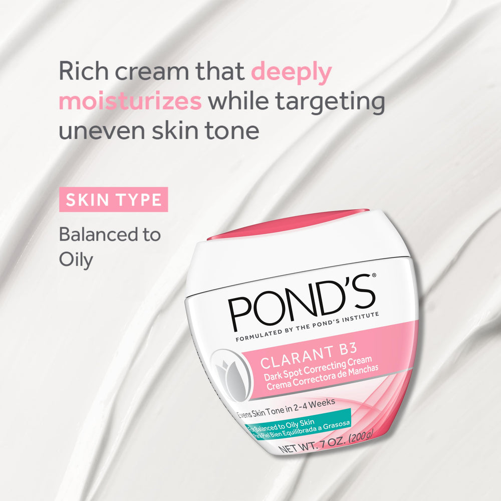 POND'S Clarant B3 application on face complements daily skincare routine.