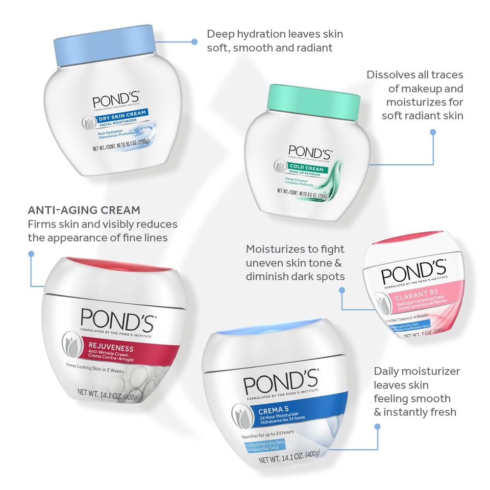 POND'S Cold Cream dermatologist-tested hypoallergenic label indicates suitability for sensitive skin