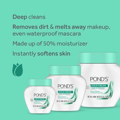 POND'S Cold Cream eye makeup removal close-up shows gentle removal
