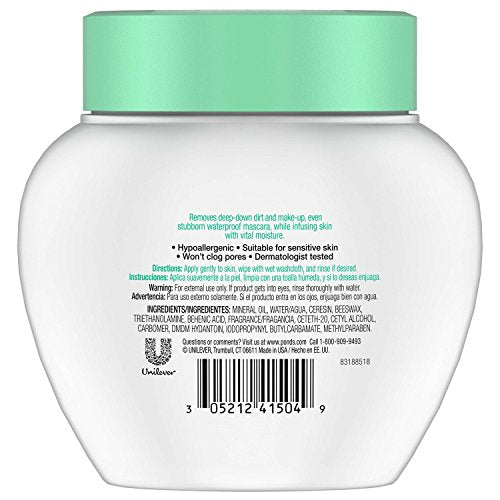 POND'S Cold Cream makeup removal close-up demonstrates effective cleansing and hydration