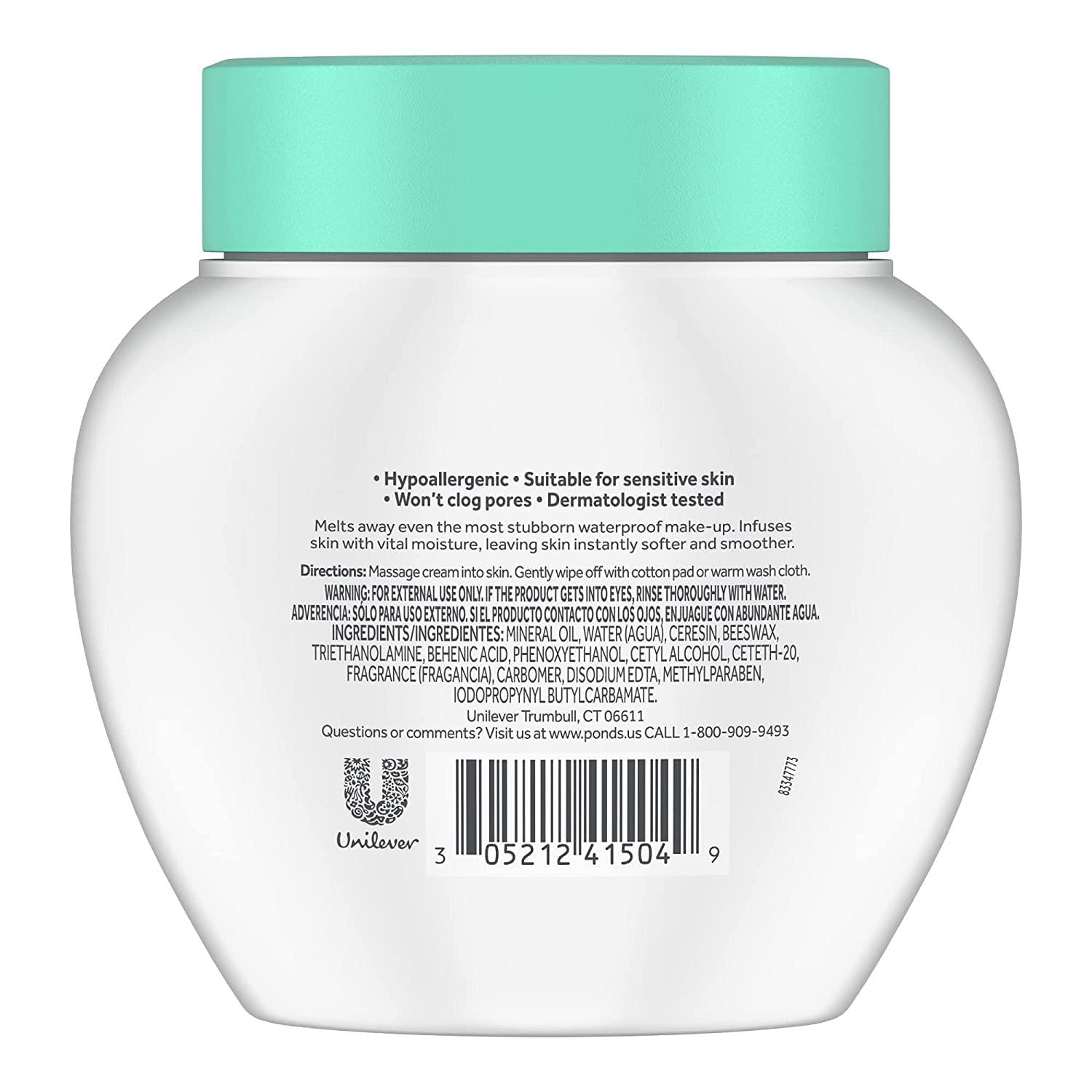 POND'S Cleanser removes makeup including mascara while hydrating skin