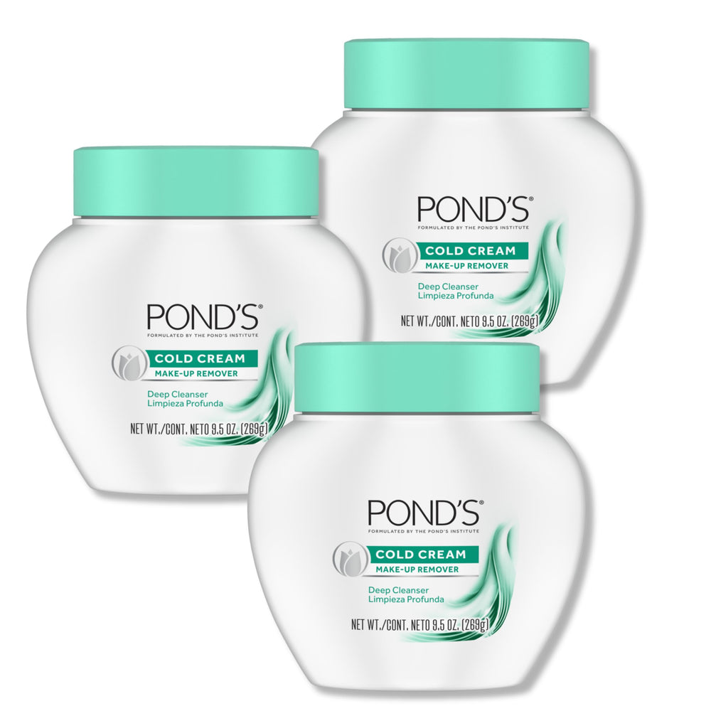POND'S Cold Cream cleanser 3-pack packaging for convenient nightly routine