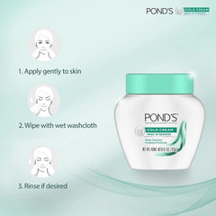 POND'S Cold Cream Cleanser spreads on skin for thorough cleansing and moisture