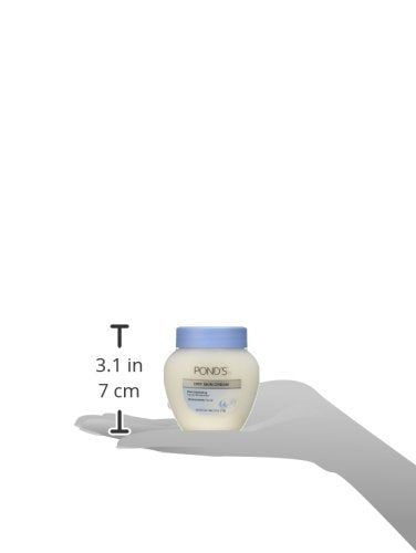 Pond's Dry Skin Cream dermatologist-tested badge signals a gentle, hypoallergenic formulation.
