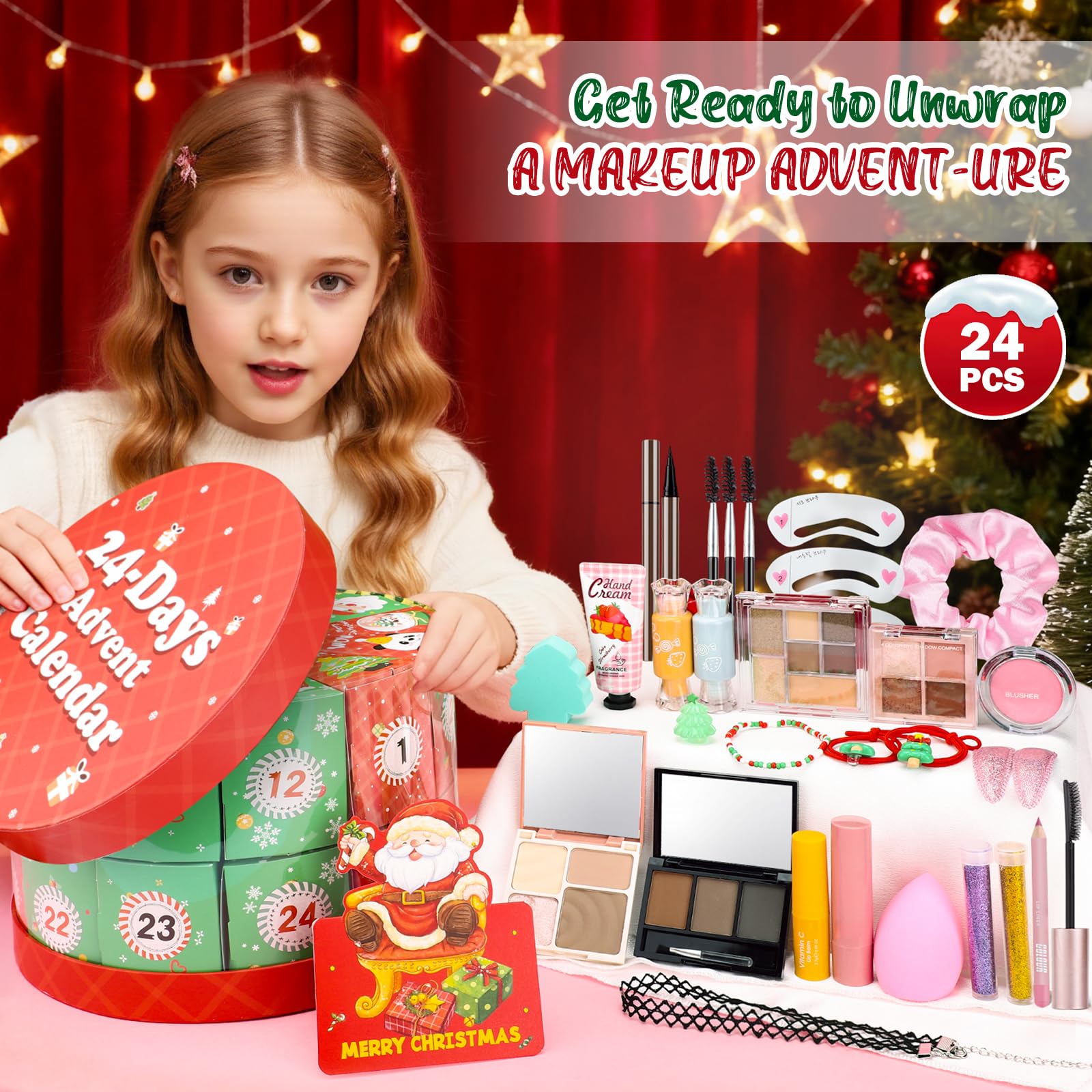 Ponhey Advent Calendar lipstick and gloss for long-lasting color.