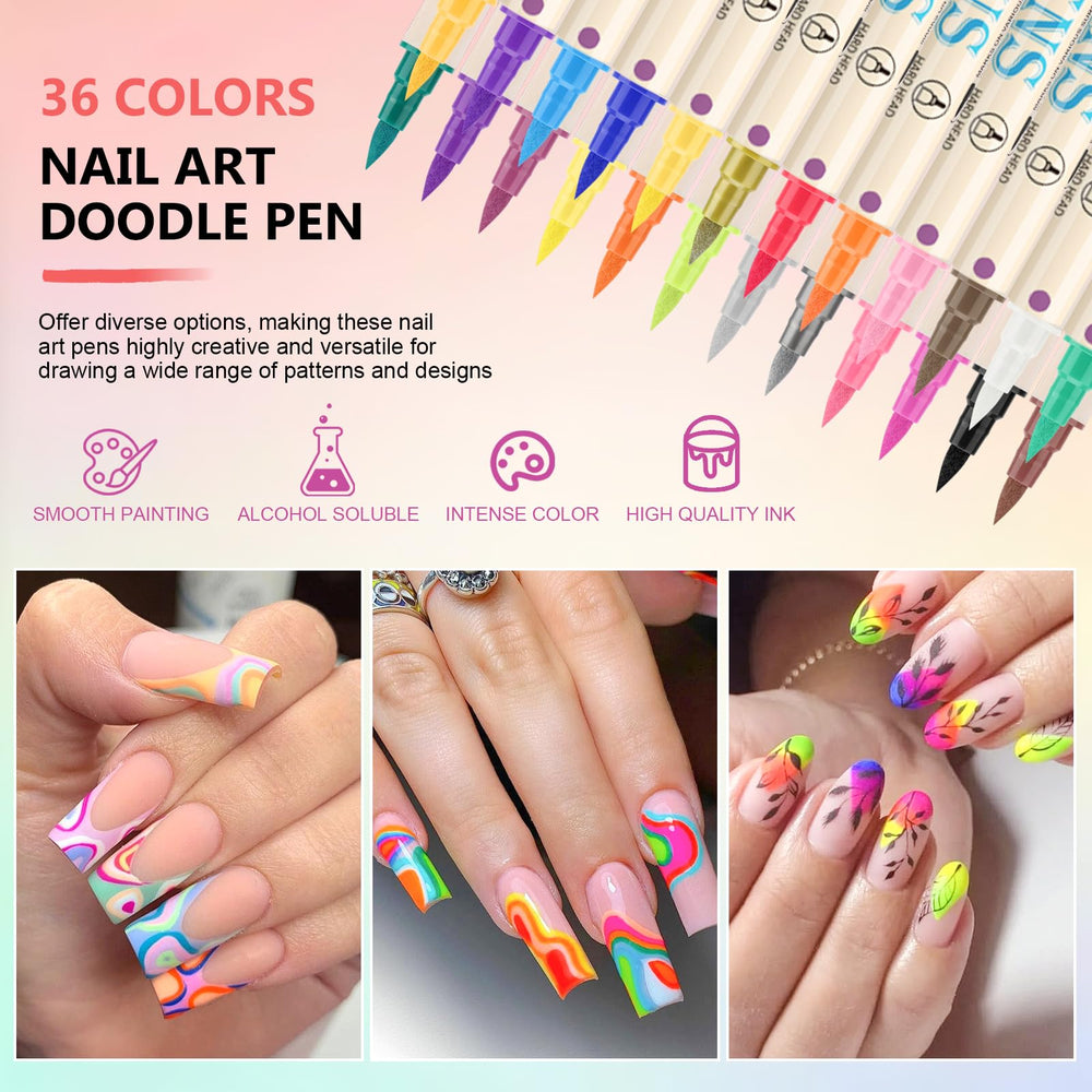 Ponhey nail art pens are waterproof and fade-resistant for lasting manicures.