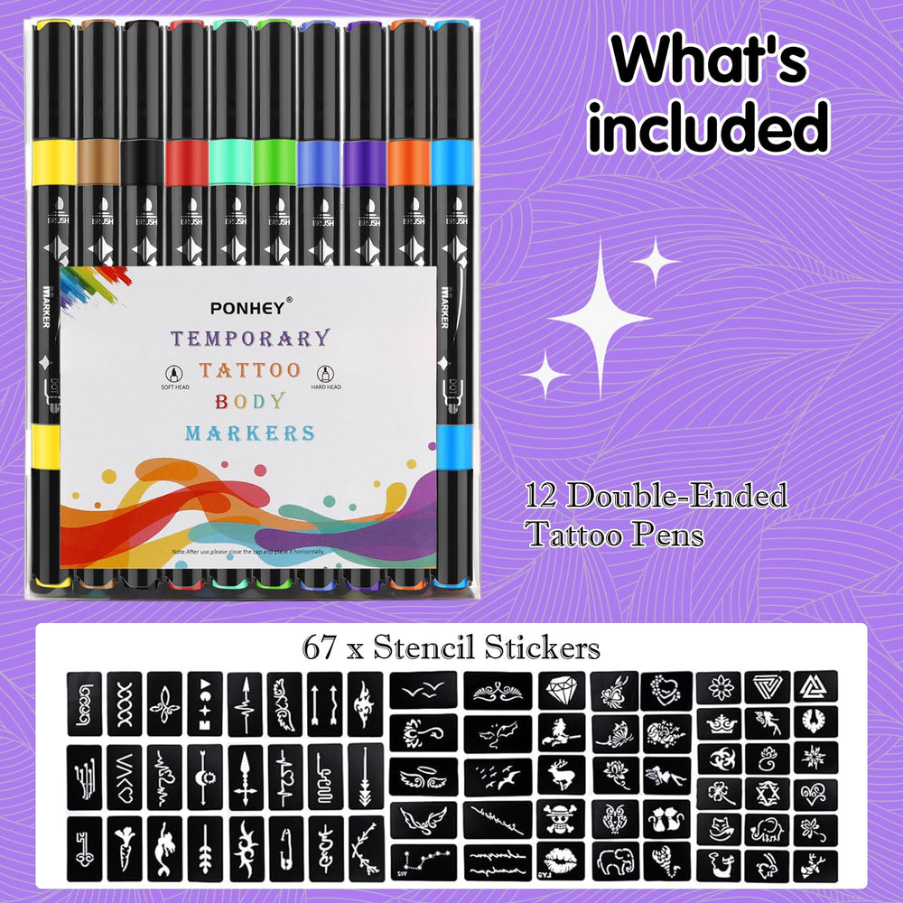 Ponhey markers supporting birthdays, belly painting, Halloween makeup and more.