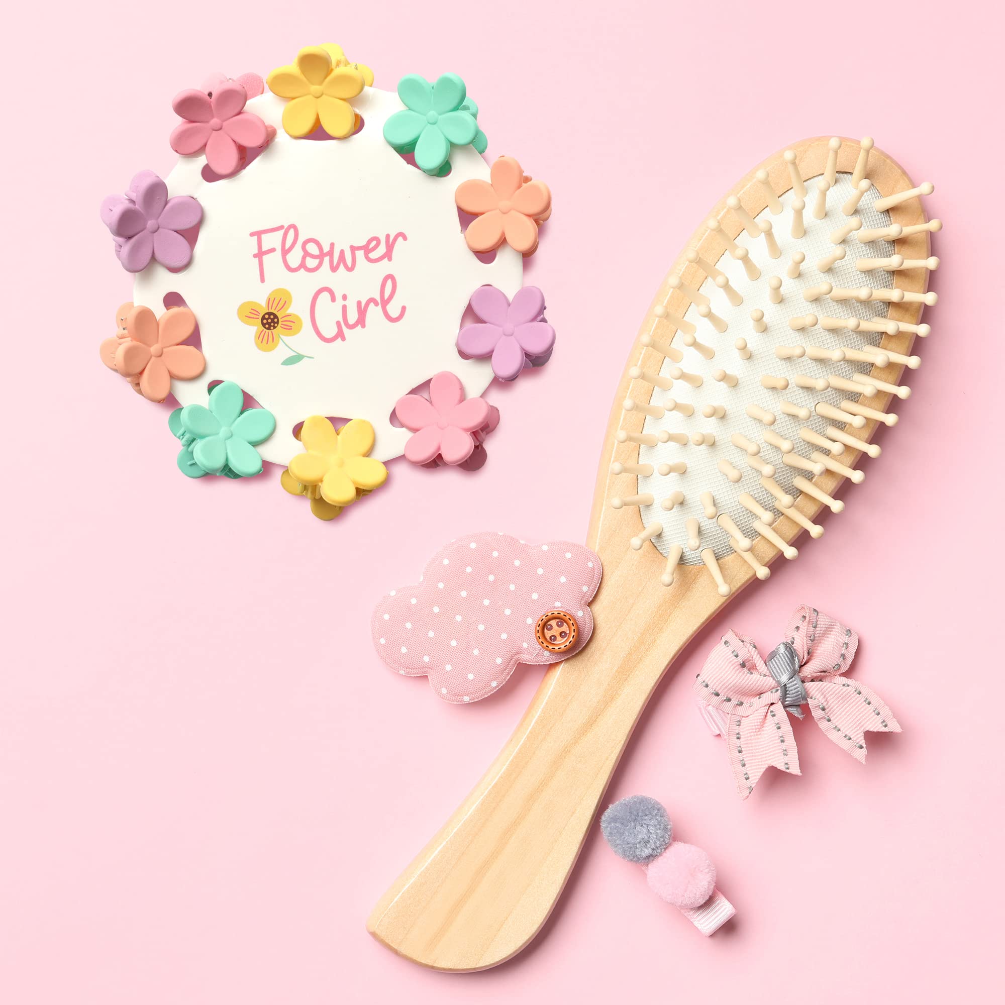 Pop Fizz Designs bright flower girl accessory shown for daily use