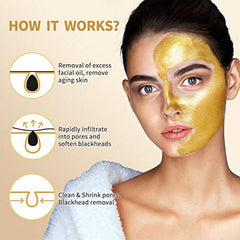 POP MODERN.C gold mask application on skin demonstrating even spread for even coverage.
