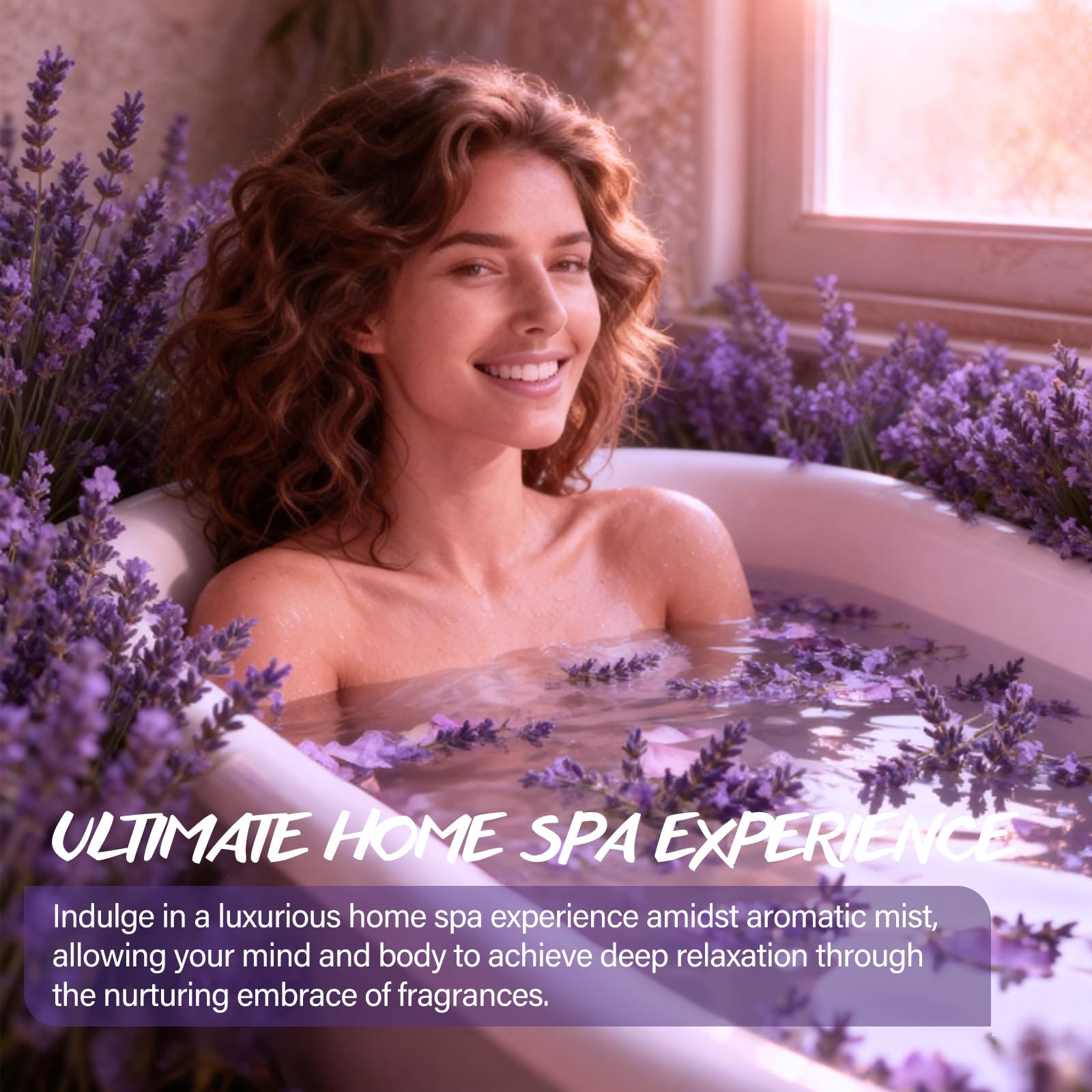 POP MODERN.C lavender bath-bomb round for luxurious fizz and calm ambiance.