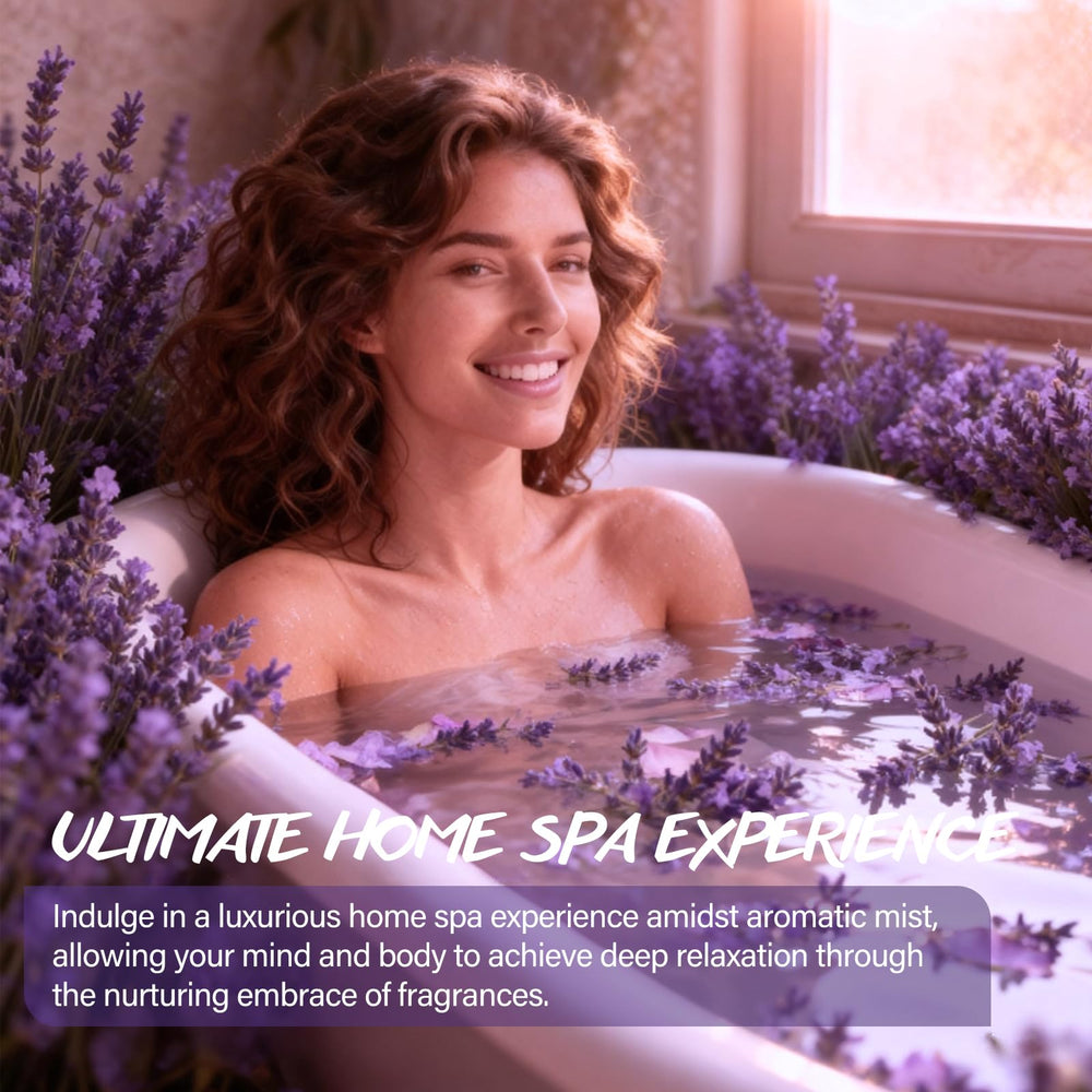 POP MODERN.C lavender bath-bomb round for luxurious fizz and calm ambiance.