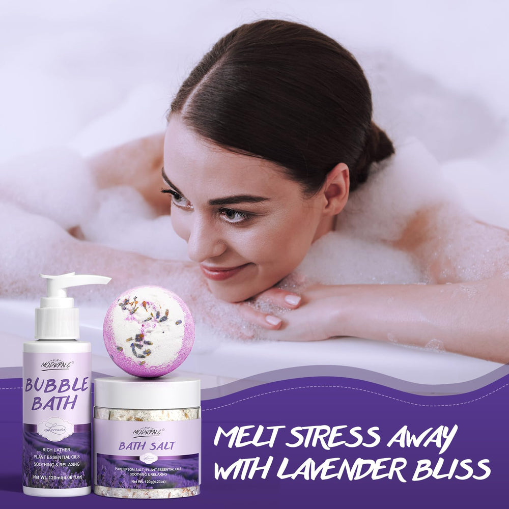 POP MODERN.C lavender bath-salts jar ideal for a fragrant soak.