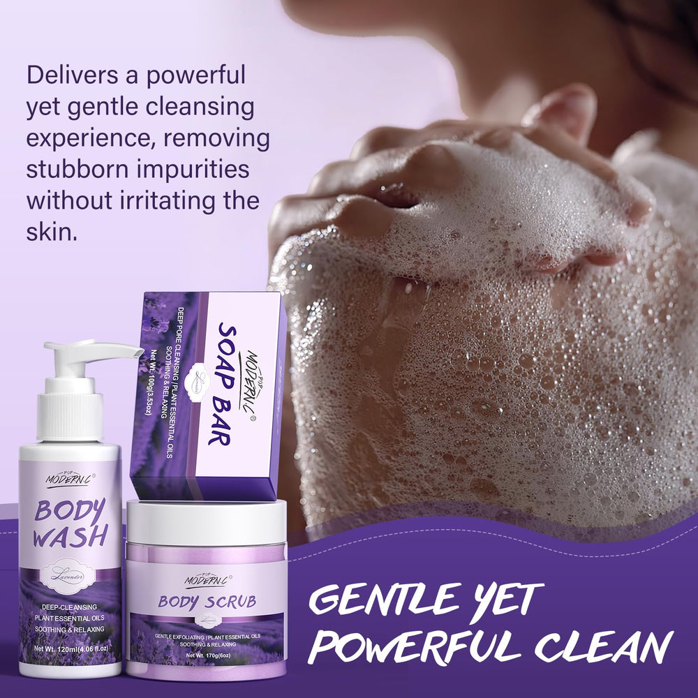 POP MODERN.C lavender body-lotion tube delivers deep hydration and smooth skin.