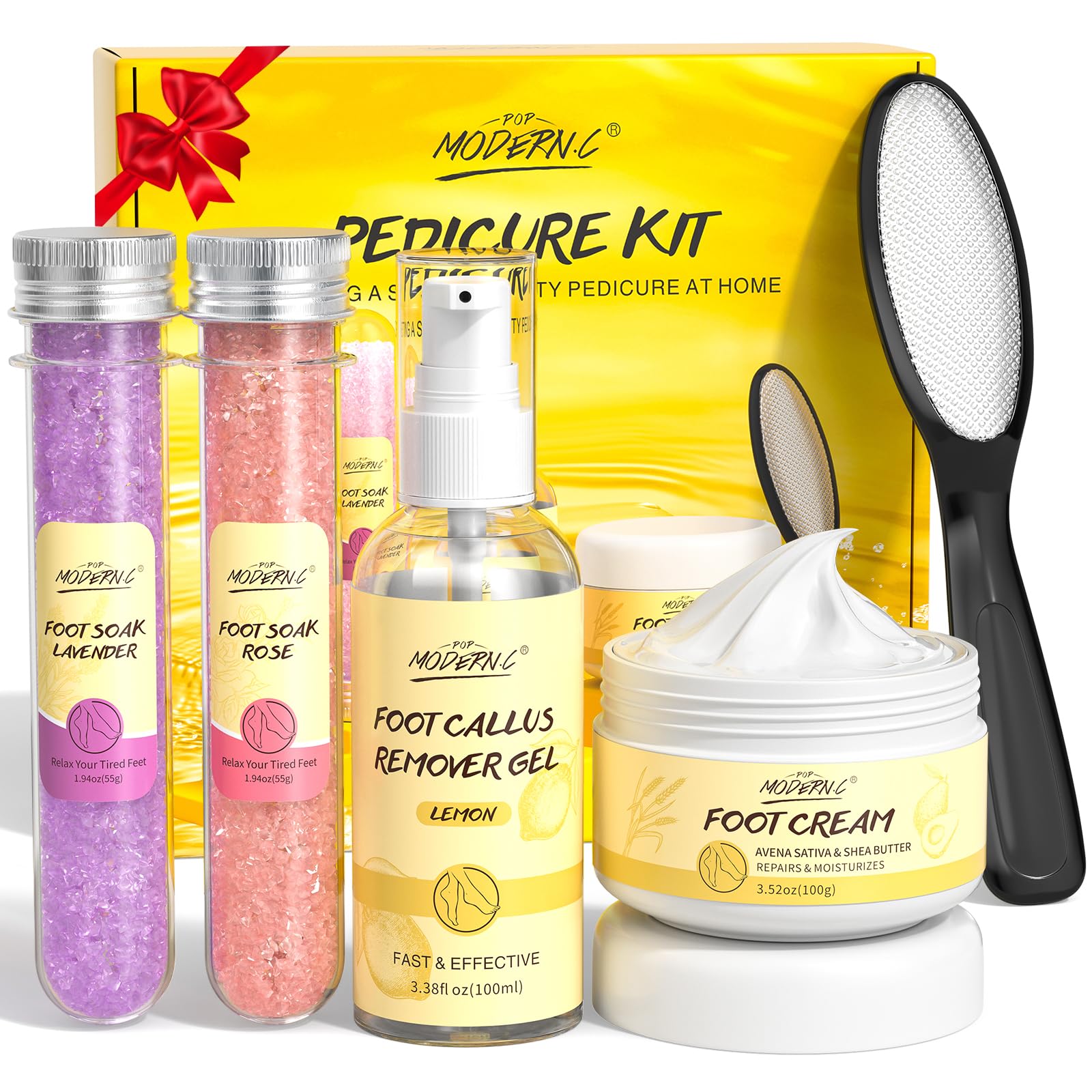 POP MODERN.C pedicure set rose-lavender soak, relaxing foot bath and soft skin.