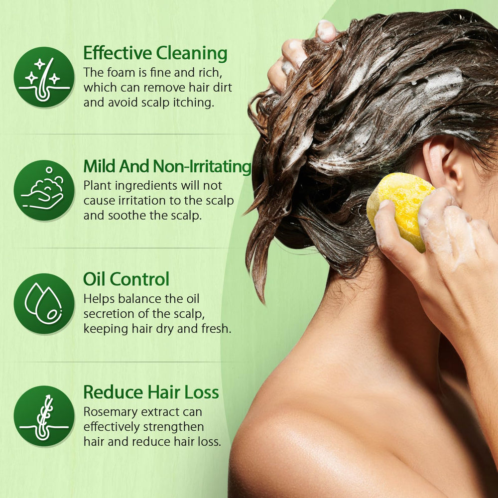 POP MODERN.C Rosemary conditioner bar nourishes and controls frizz for shiny hair.